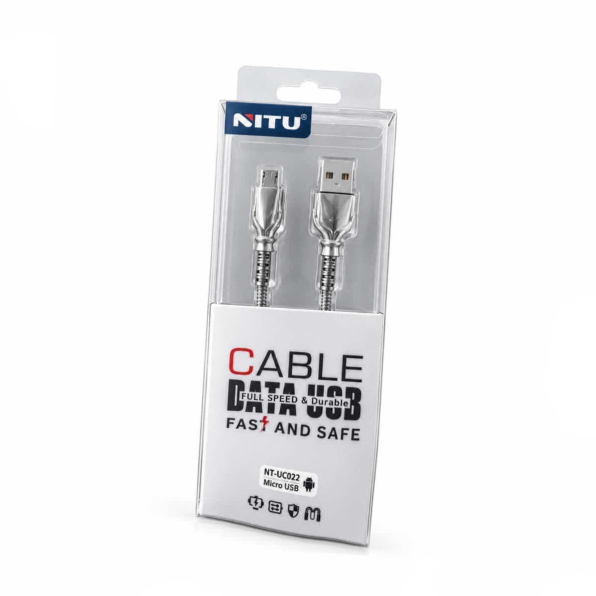 کابل شارژ و دیتا Micro USB نیتو NITU مدل NT-UC022 نقره‌ای