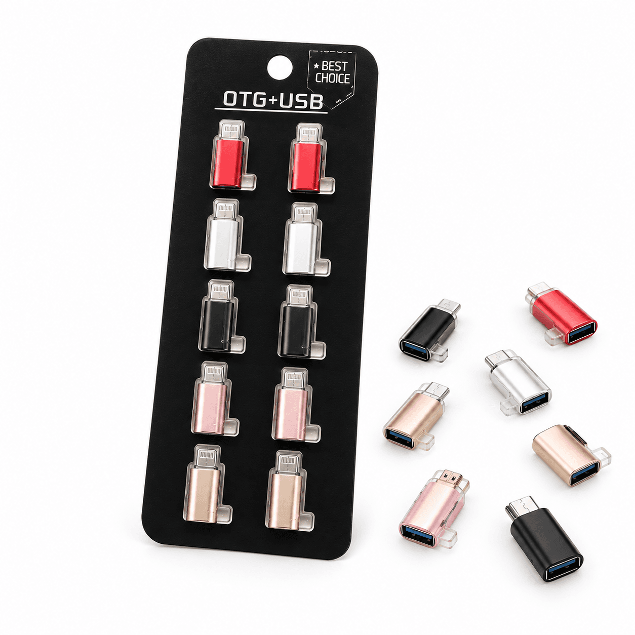 مبدل OTG لایتنینگ به USB مدل OTG+USB | مناسب آیفون و آیپد